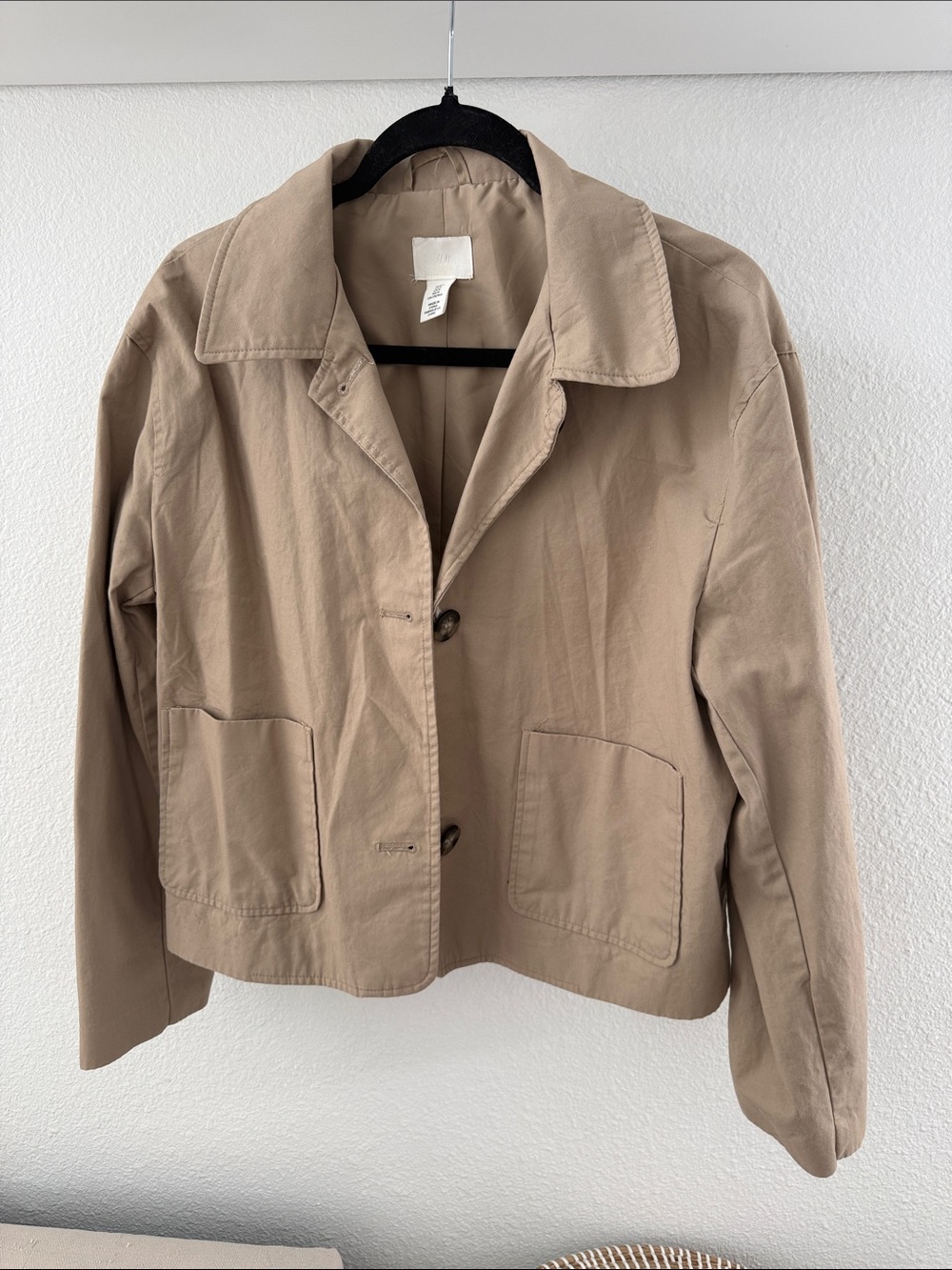 H&M Classic Women's Khaki cottage Button-Front Jacket